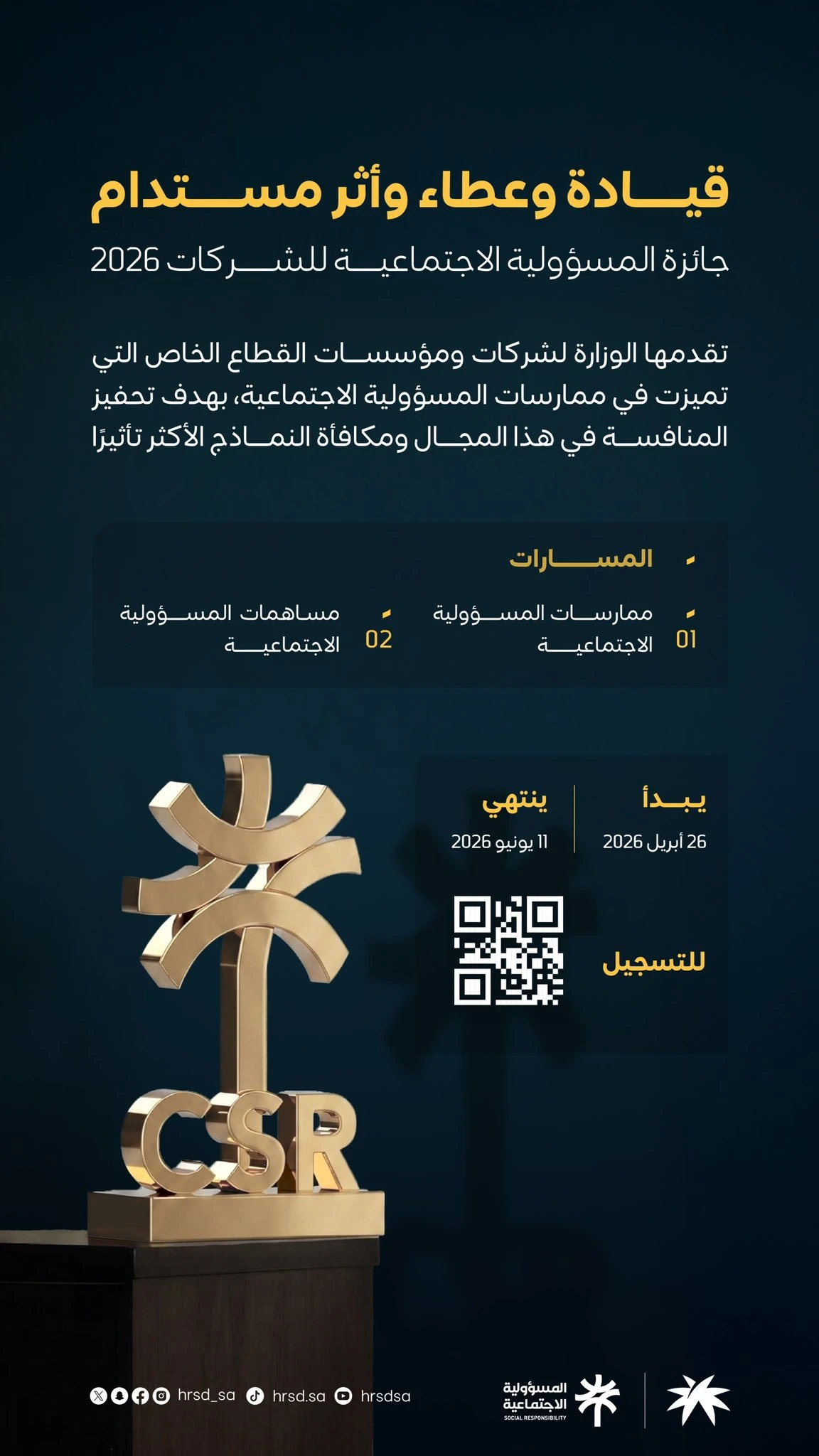 بدء التسجيل في الدورة الثالثة من ⁧‫جائزة المسؤولية الاجتماعية