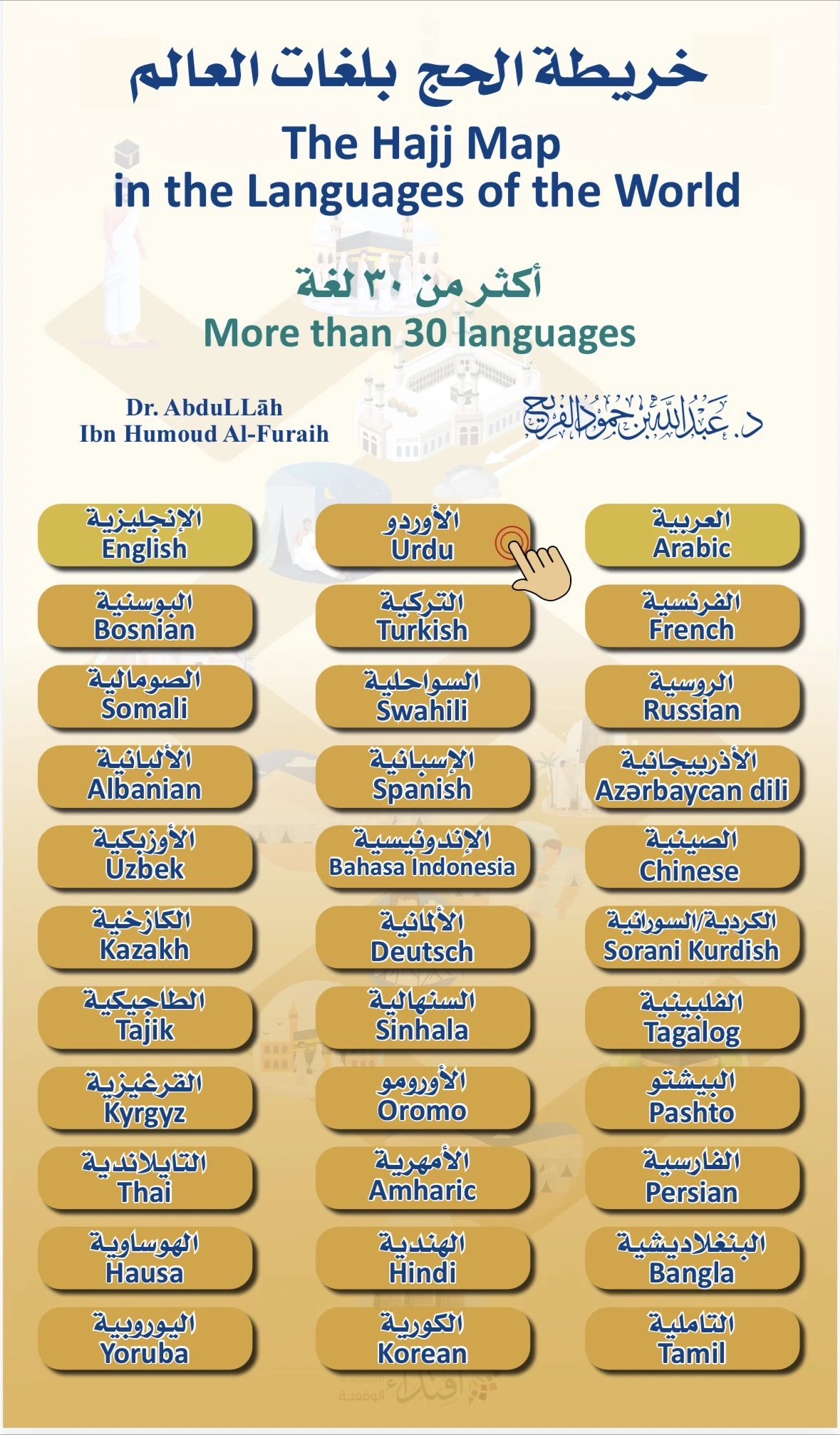 خريطة الحج بلغات العالم أكثر من ٣٠ لغة