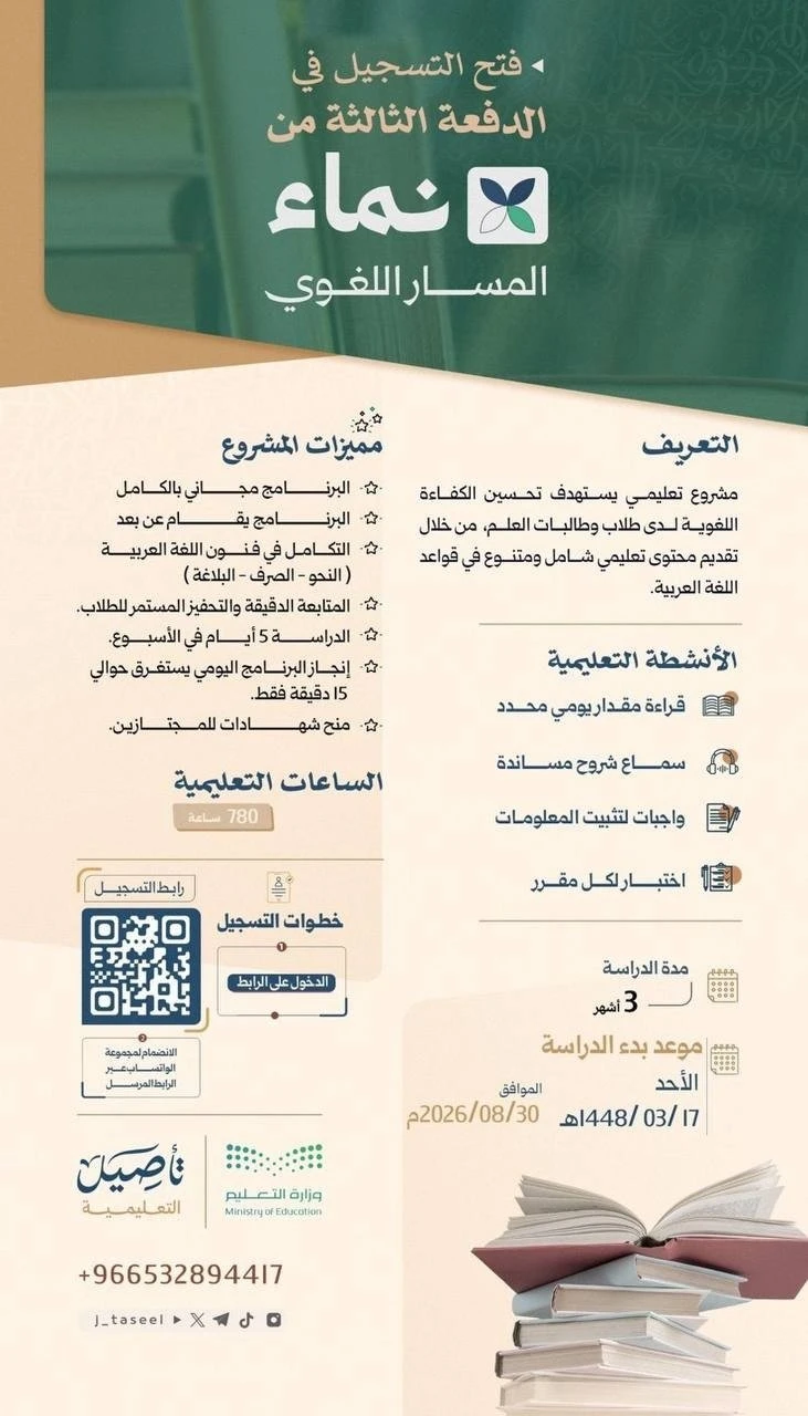 الدفعة الثالثة من مشروع نماء المسار اللغوي