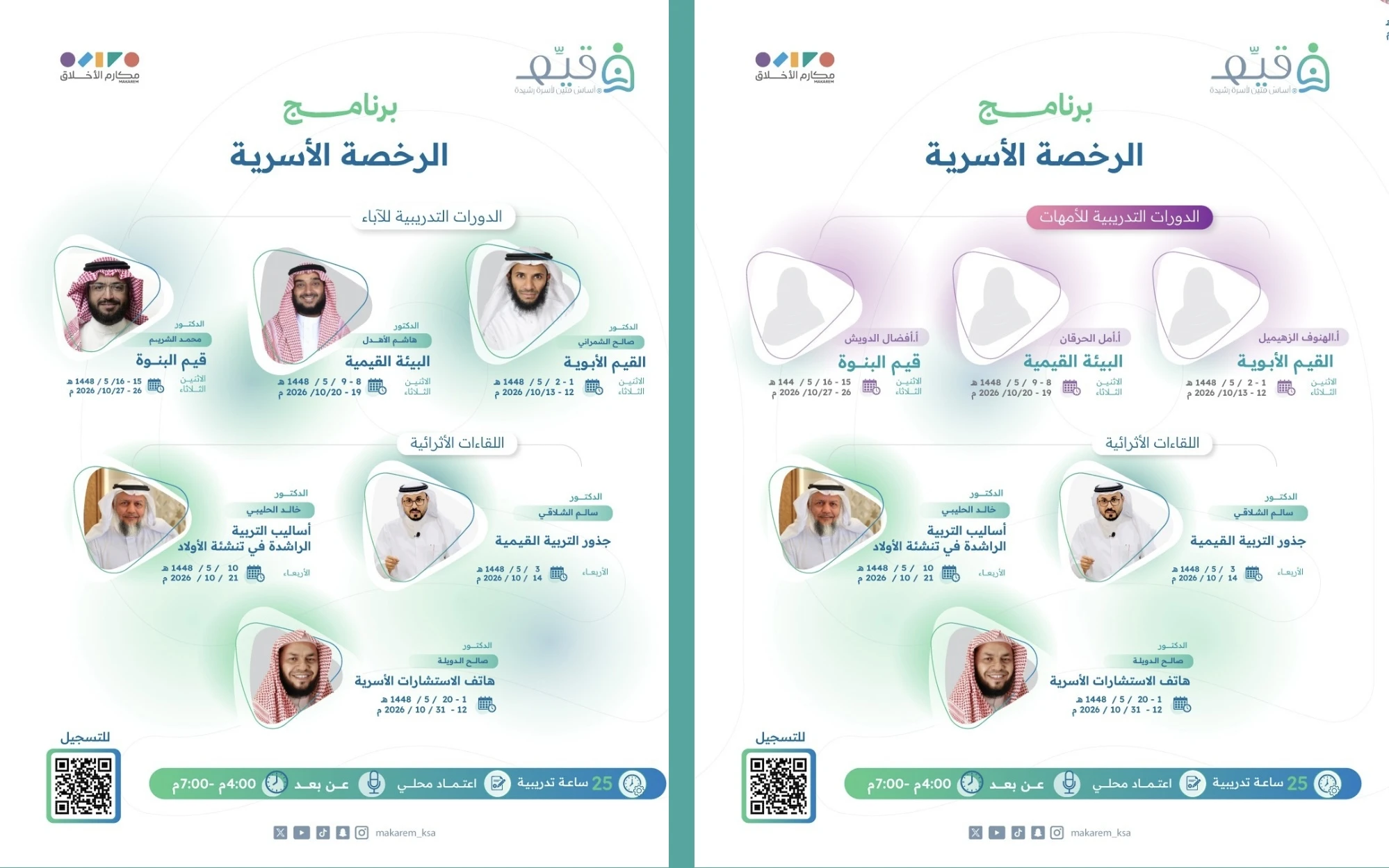 الدورات التدريبية لبرنامج «الرخصة الأسرية»